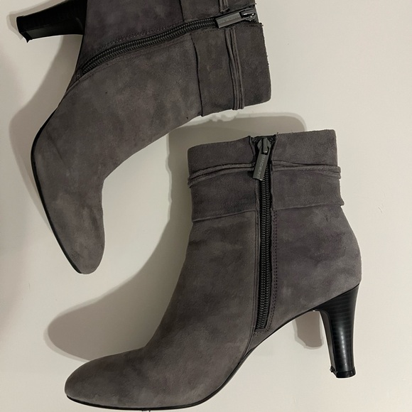 Bandolino Charcoal Heeled Boots - Picture 2 of 4